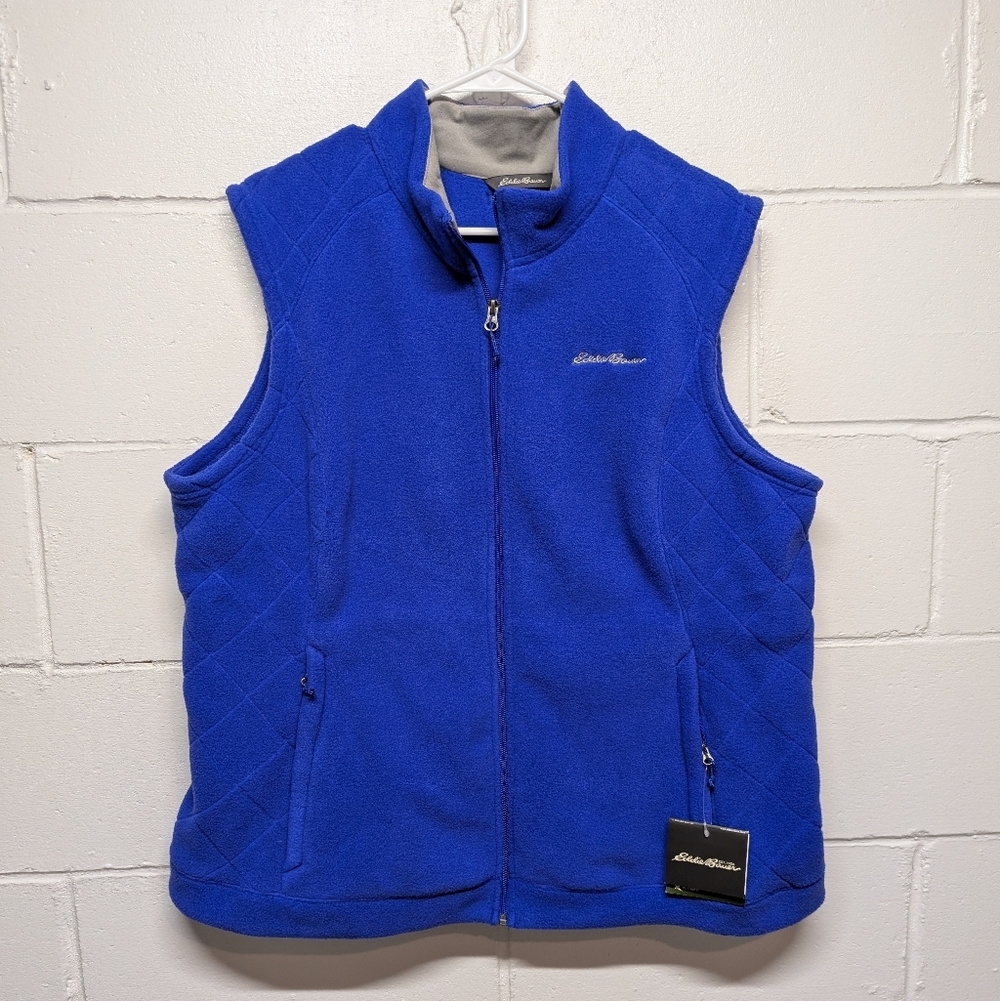 Eddie Bauer Purple/Blue Fleece Quest 200 Vest New 2XL